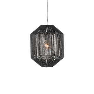 Závěsná lampa Hanging lamp Ibiza - Black - Jute - 1-Lichts Cilinder