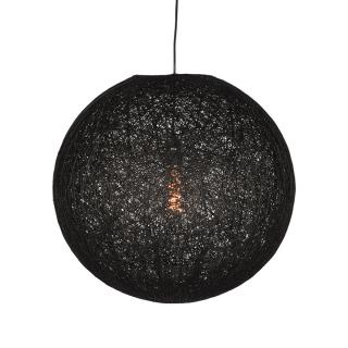 Závěsné svítidlo Hanging lamp Twist - Black - Flax - 55 cm