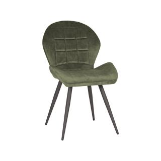 Zelená jídelní židle Sil, samet/kov