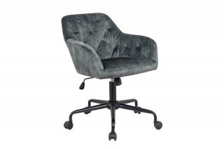 Zelená sametová židle Dutch Comfort