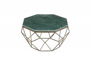 Zelený mramorový konferenční stolek Diamond 69 cm