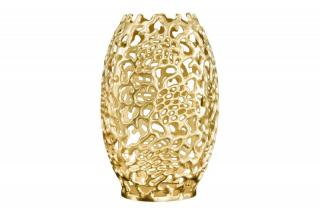 Zlatá váza Abstract Leaf 50 cm