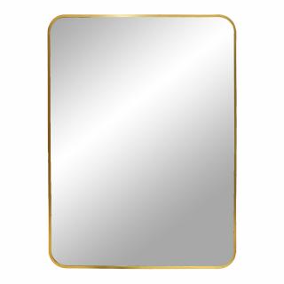 Zlaté obdélníkové nástěnné zrcadlo Vardar 50x70 cm