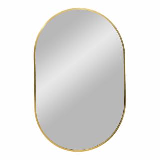 Zlaté oválné nástěnné zrcadlo Vardar 50x80 cm
