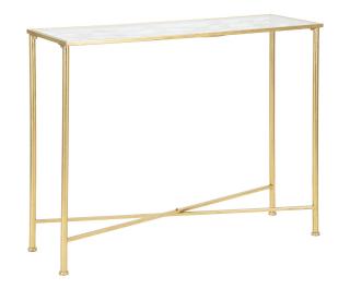Zlatý konzolový stolek Mauro Ferretti Butterflies, 100x35x80 cm