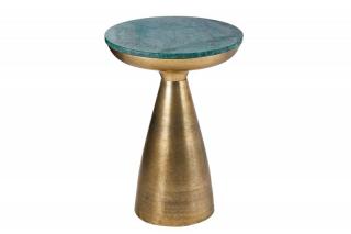 Zlatý/zelený odkládací stolek Elements