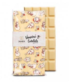 Bílá čokoláda s vánočním potiskem | JANEK CHOCOLATE