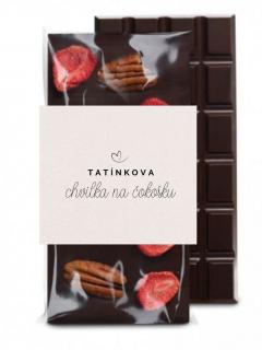 Čokoláda: Tatínkova chvilka na čokošku | Hořká čokoláda s pekany a jahodami