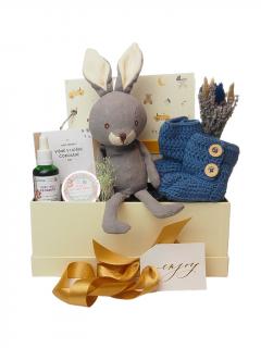 Dárkový balíček pro miminko s modrým zajíčkem | Dárek pro miminko