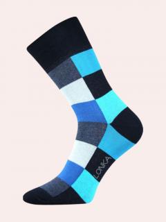 Pánské ponožky Decube tmavě modrá kostka | Lonka