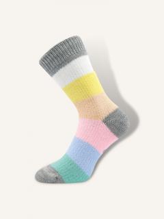 Ponožky zimní s barevným pruhem | Fuski