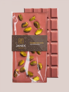 Ruby čokoláda s pistáciemi | JANEK CHOCOLATE