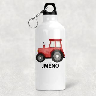 Hliníková láhev se jménem Traktor červený 500ml