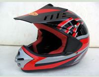 KXD3 Dětská moto helma černá s červeným potiskem