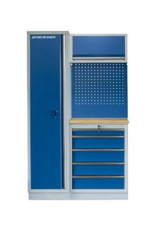 Sestava dílenského nábytku Procarosa PROFI XS-I Barva: Modrá, Pracovní deska: dřevěná