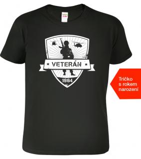 Narozeninové tričko - Veterán Barva: Černá (01), Velikost: M