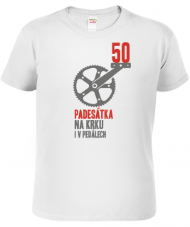 Tričko k 50. narozeninám - Padesátka na krku Barva: Bílá (00), Velikost: 2XL