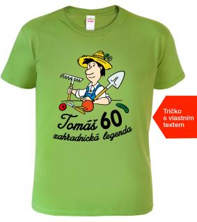 Tričko k 60. narozeninám - Zahradnická legenda Barva: Apple Green (92), Velikost: 2XL