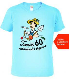 Tričko k 60. narozeninám - Zahradnická legenda Barva: Denim (60), Velikost: 2XL