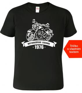 Tričko k narozeninám s rokem narození - Motorkářská legenda Barva: Černá (01), Velikost: 2XL