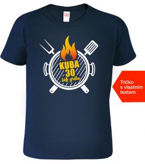 Tričko ke 30. narozeninám - Šéf grilu Barva: Námořní modrá (02), Velikost: 2XL