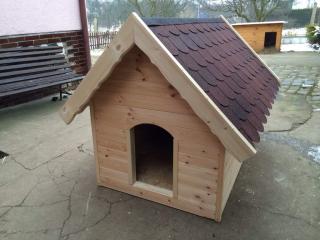 Zateplená psí bouda Bertík, large se šindelovou střechou