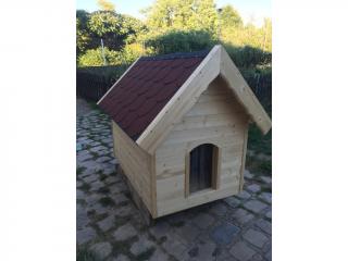 Zateplená psí bouda Bertík, medium se šindelovou střechou