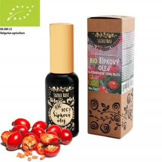 BIO Šípkový olej za studena lisovaný, 30 ml (100%  Šípkový olej je unikátním a všestranným pomocník v každodenní péči o ženskou pleť. Díky vysokému přirozenému obsahu nenasycených mastných kyselin účinně pokožku regeneruje. )