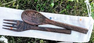 Ebenová vidlička, 16 cm