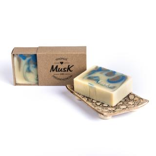 Mýdlo Džentleman Musk, 100 g (přírodní pánské mýdlo s kakaovým máslem a exotickou dřevitou vůní)