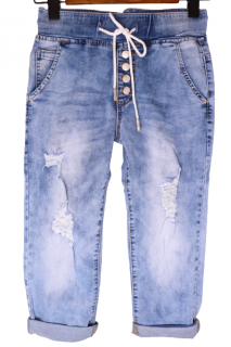 JEANS CAPRI SKINNY s knoflíky dámské Velikost: S