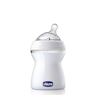 CHICCO Dojčenská plastová fľaša Natural Feeling 250 ml, neutral 2m+