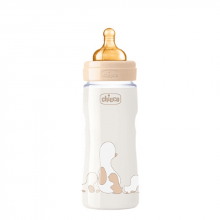 CHICCO Dojčenská plastová fľaša Original Touch latex, 330 ml - neutral