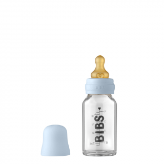 Kojenecká skleněná láhev BIBS Baby Bottle - baby blue 110 ml