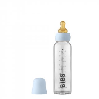 Kojenecká skleněná láhev BIBS Baby Bottle - baby blue 225 ml
