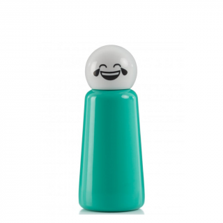 LUND LONDON nerezová Termo láhev Skittle Bottle Mini 300ml - Turquoise & White Laugh
