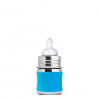 Nerezová kojenecká láhev Pura - aqua 150 ml