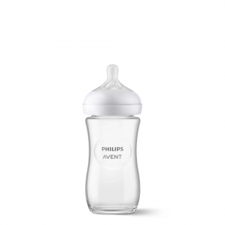 Skleněná kojenecká láhev Philips AVENT Natural Response 1m+, 240 ml