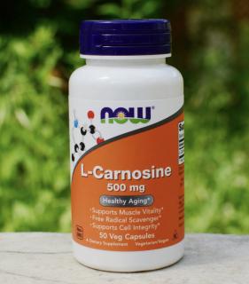 NOW L-Karnosin, 500 mg x 50 rostlinných kapslí