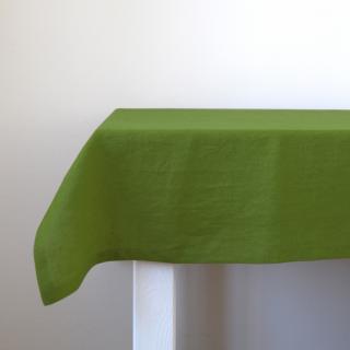 Ubrus na míru lněný, zelený Rozměr: XL - max. 140x300 cm