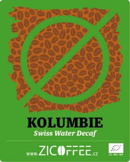 Columbia SWISS WATER decaf Hmotnost: 1000g, Mletí: Mletá na filtrovanou kávu