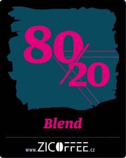 Zicoffee 80/20 blend Hmotnost: 1000g, Mletí: Mletá na filtrovanou kávu