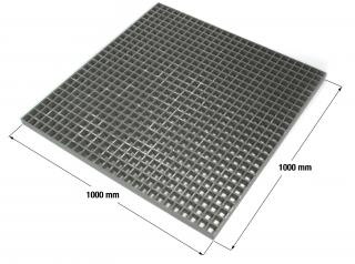 Plastový kompozitní rošt 1 000 x 1 000 mm / výška 38 mm