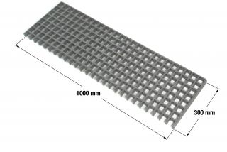 Plastový kompozitní rošt 300 x 1 000 mm / výška 30 mm