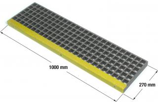 Plastový kompozitní schodišťový stupeň 1 000 x 270 mm / výška 38 mm