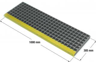 Plastový kompozitní schodišťový stupeň 1 000 x 305 mm / výška 38 mm