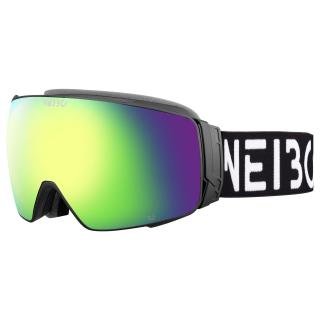 NEIBO ASTRO - black/green Lyžařské brýle (včetně boxu) + náhradní sklo (S1 - rozjasňovací)