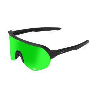 NEIBO CLIFF - matte black/green Sluneční brýle + náhradní sklo fotochromatické