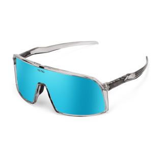 NEIBO FALCON - glossy grey transparent/ice blue Sluneční brýle + náhradní sklo černé