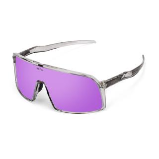 NEIBO FALCON - glossy grey transparent/purple Sluneční brýle + náhradní sklo černé
